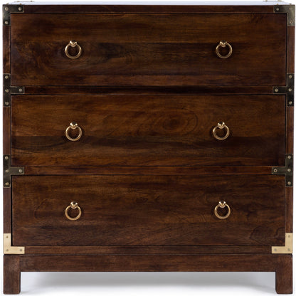 Forster Campaign Chest by Butler Specialty Company in dark brown and brown. Made from mango wood solids, mdf in a traditional style.