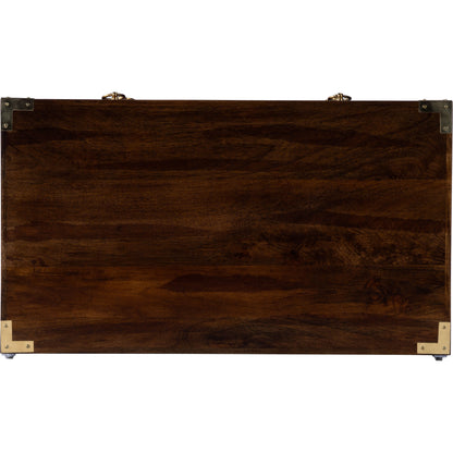 Forster Campaign Chest by Butler Specialty Company in dark brown and brown. Made from mango wood solids, mdf in a traditional style.