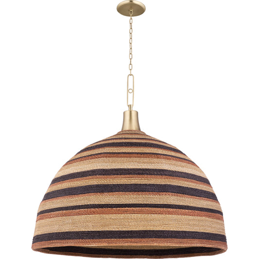 Lido Beach Pendant by Hudson Valley in aged brass. Made from brass in a eclectic & global style.