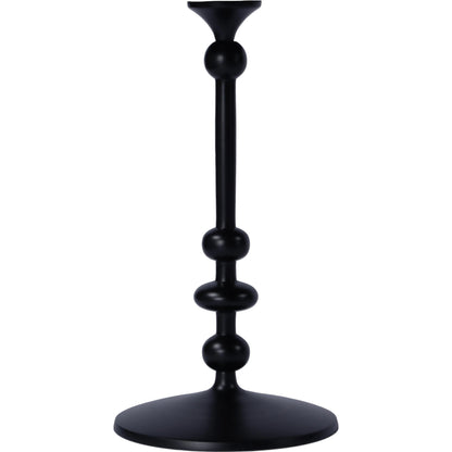 Zora Distressed Iron Pedestal Side Table by Butler Specialty Company in black and metalworks. Made from aluminum in a modern style.