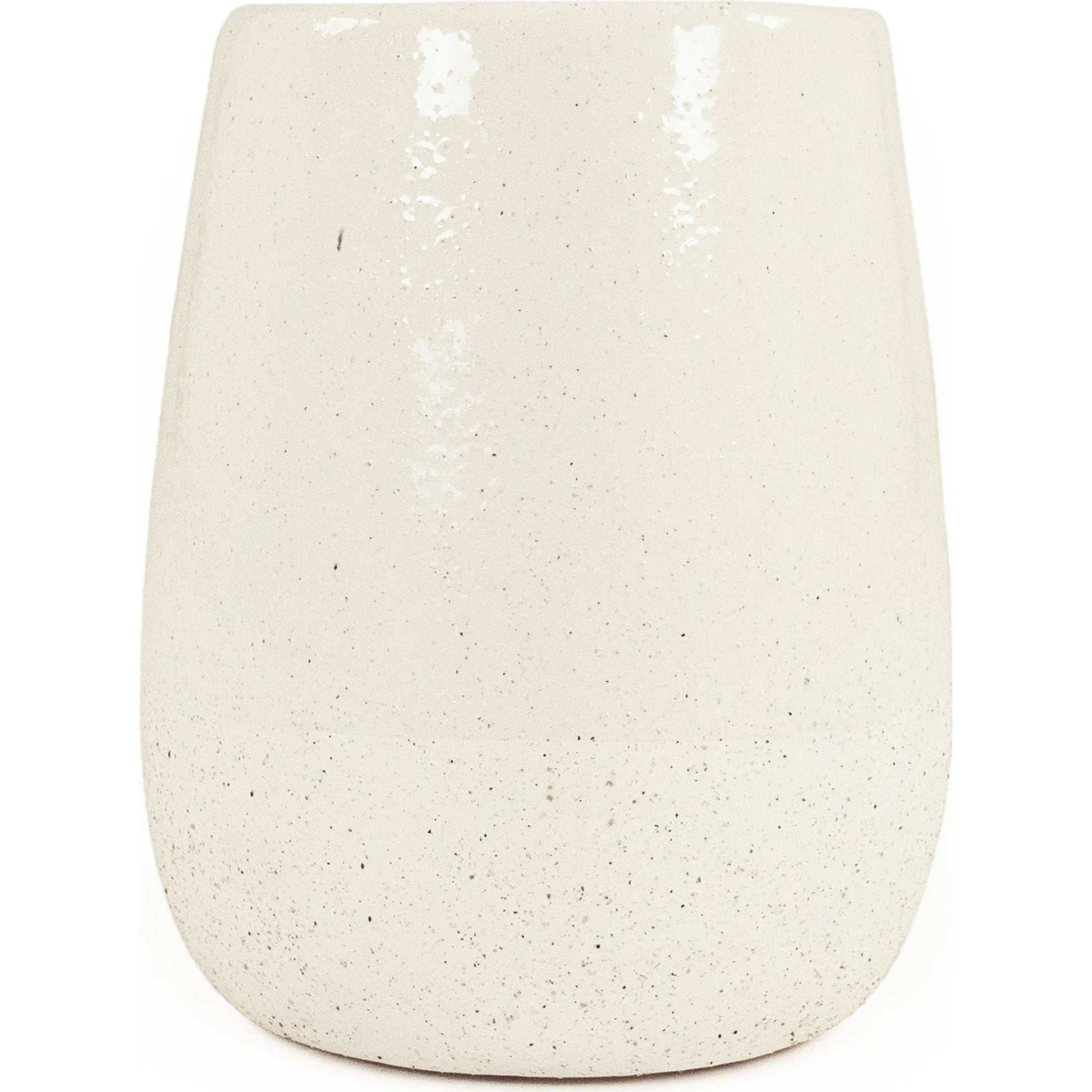 Off-White Vase by Zentique in partially glazed off-white. Made from ceramic in a modern style.