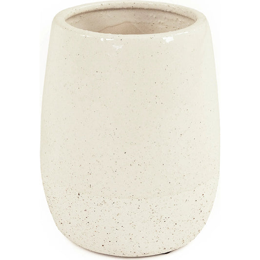 001 SI-2448984 | Primary Silo | Vase by Zentique in partially glazed off-white. Made from ceramic in a unique style.