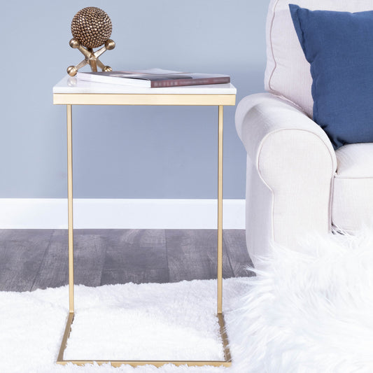 Lawler Modern End Table by Butler Specialty Company. Made from iron, marble in a modern style.