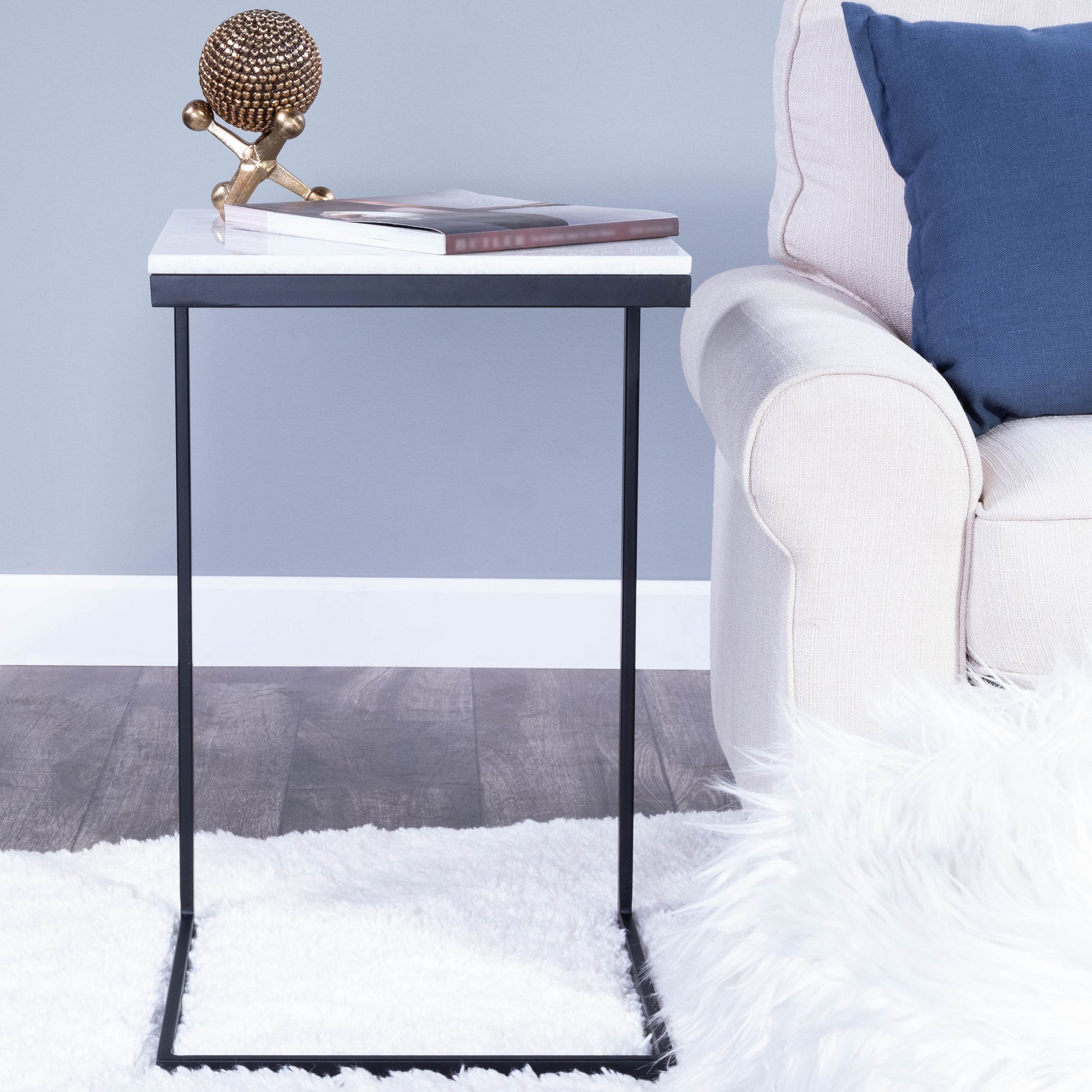 Lawler Modern End Table by Butler Specialty Company. Made from iron, marble in a modern style.