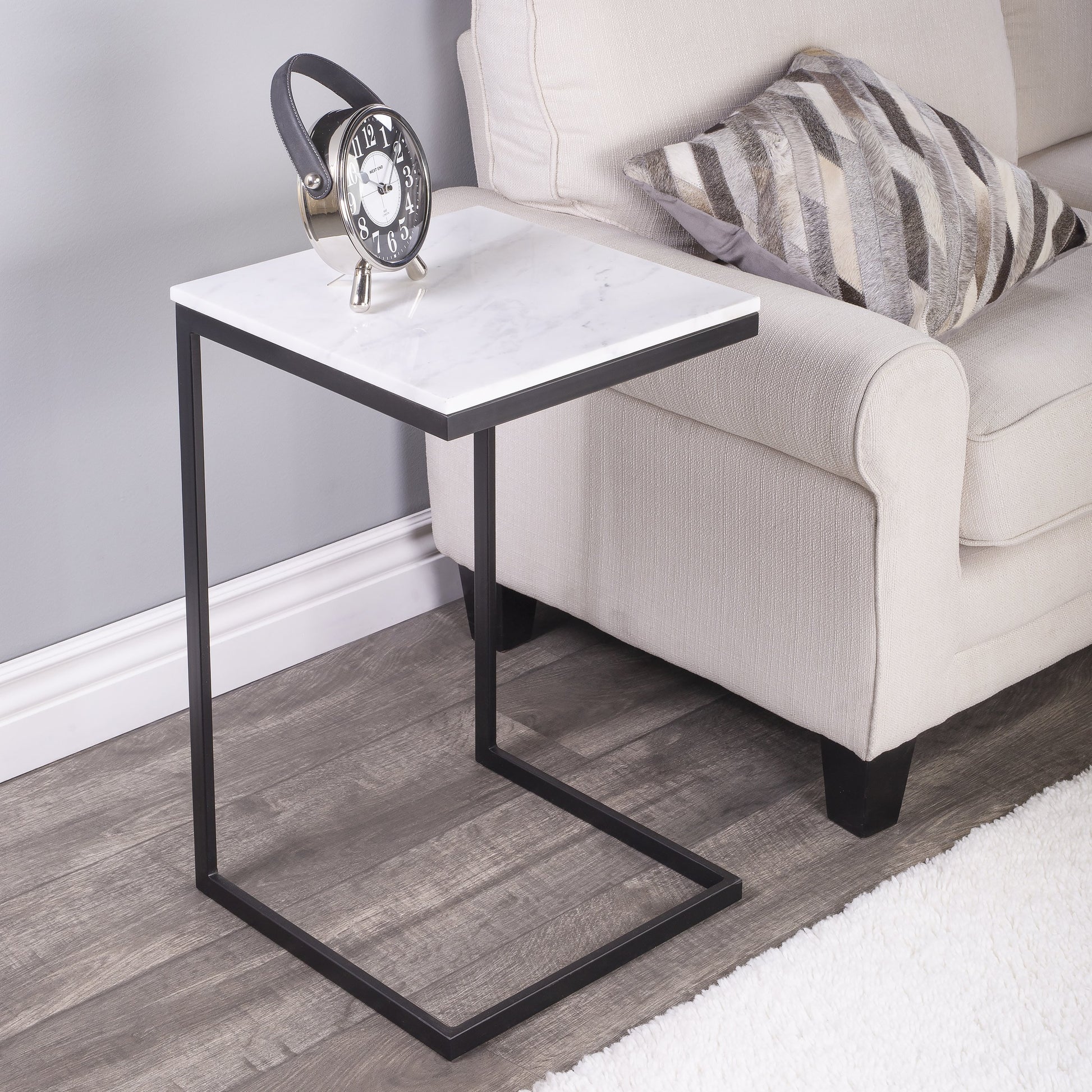 Lawler Modern End Table by Butler Specialty Company. Made from iron, marble in a modern style.