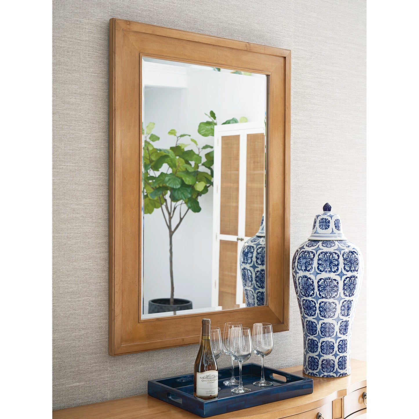 002 SI-1962802 | Lifestyle | Swanson Rectangular Mirror by Barclay Butera in table rock. Made from unique in a modern style.