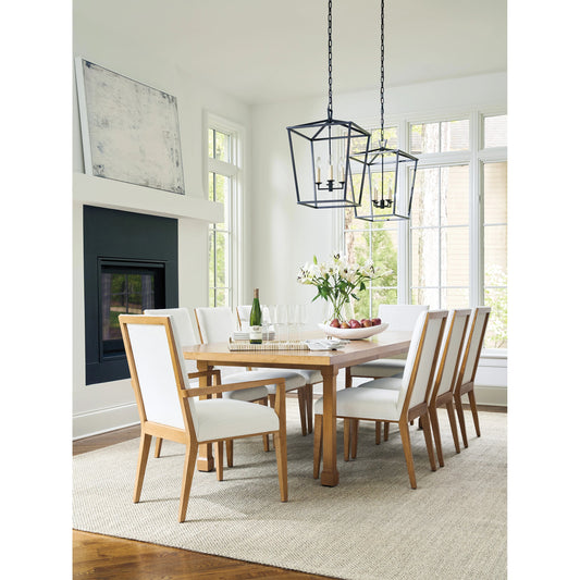 Mosaic Upholstered Side Chair by Lexington in coastline white and table rock. Made from unique in a modern style.