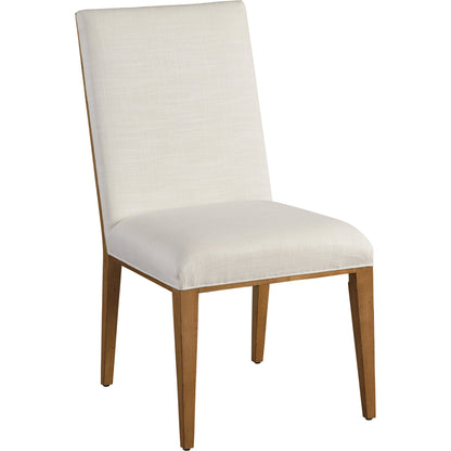Mosaic Upholstered Side Chair by Lexington in coastline white and table rock. Made from unique in a modern style.