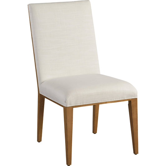 Mosaic Upholstered Side Chair by Lexington in coastline white and table rock. Made from unique in a modern style.