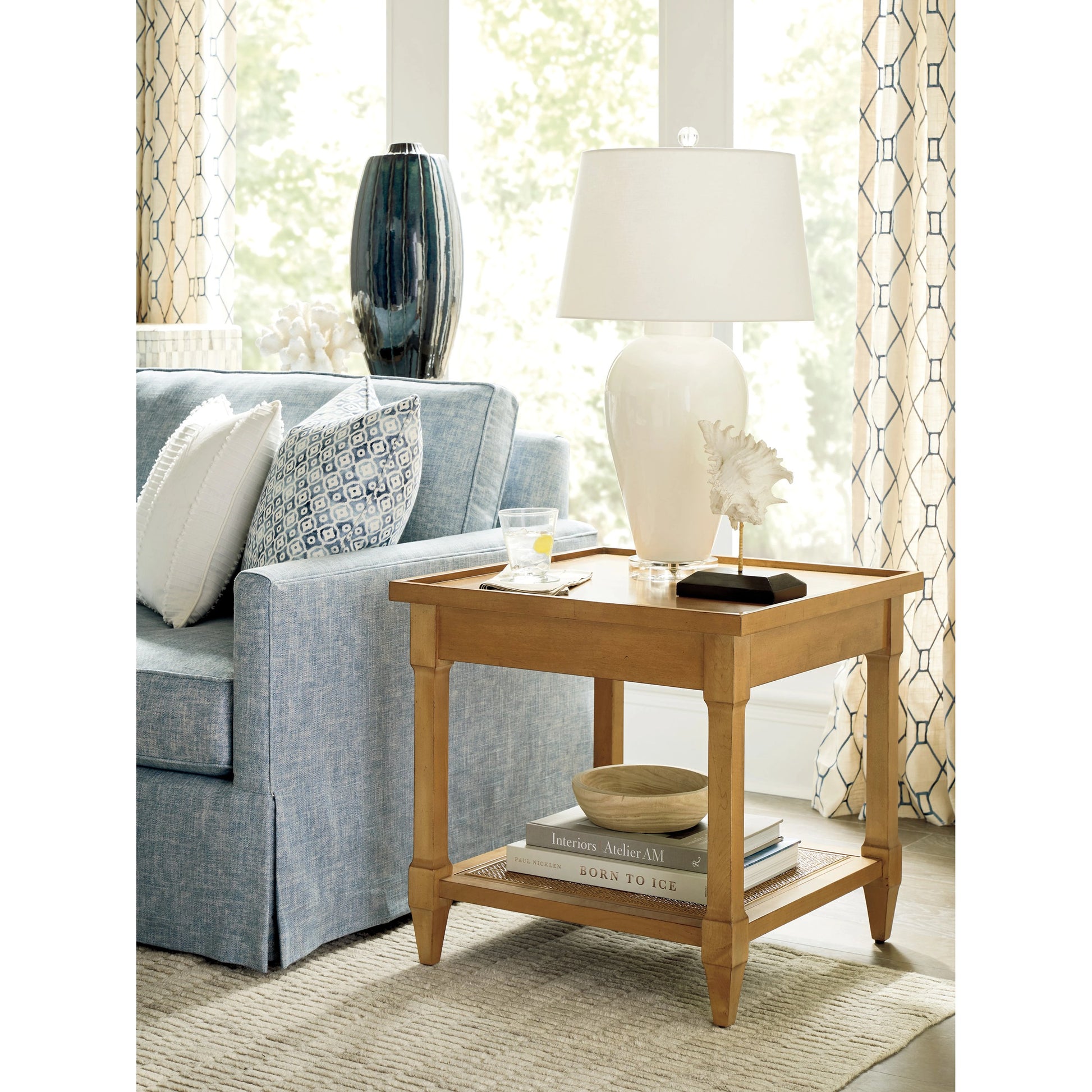 Temple End Table by Barclay Butera. Made from unique in a cottage & farmhouse style.