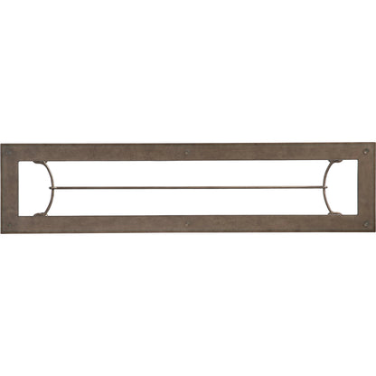 Bluff Console by Lexington in burnished brass. Made from unique in a transitional style.