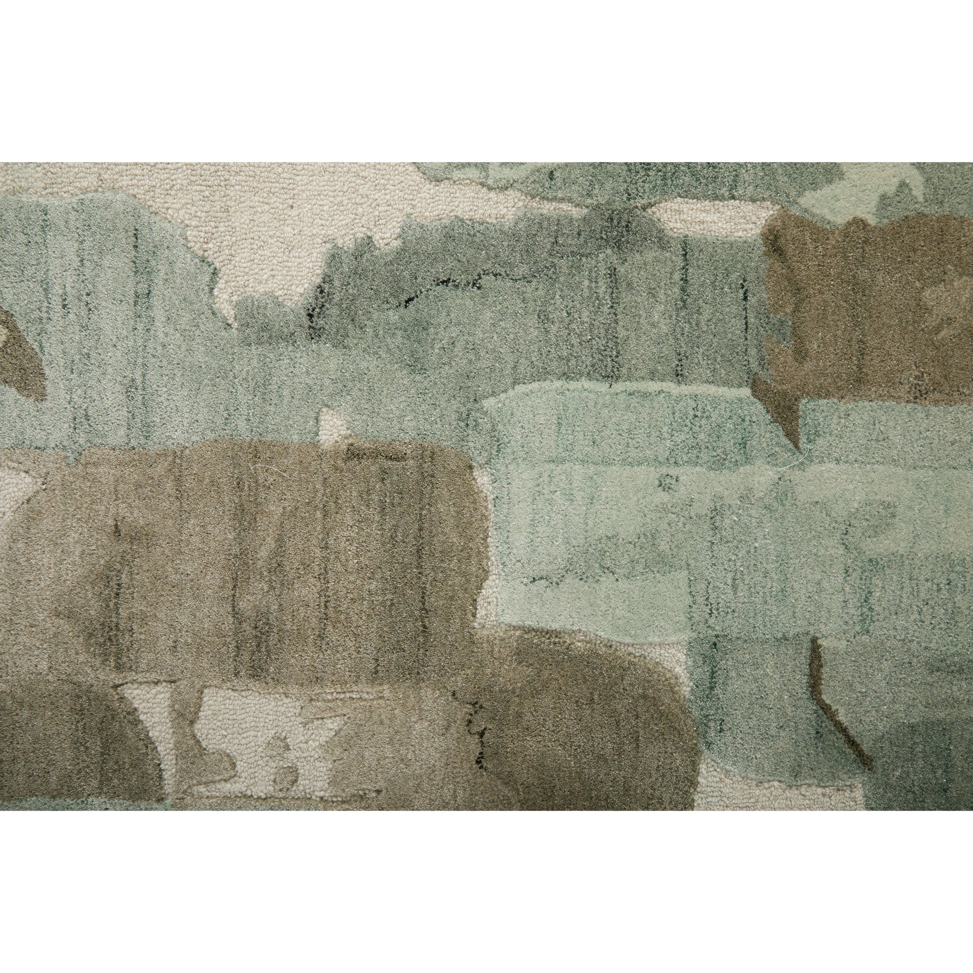 Kendall KDL8A59F Rug by Feizy in green, brown, ivory. Made from viscose, wool in a unique style.