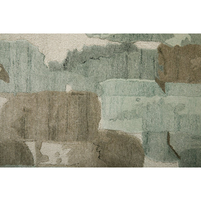 Kendall KDL8A59F Rug by Feizy in green, brown, ivory. Made from viscose, wool in a unique style.