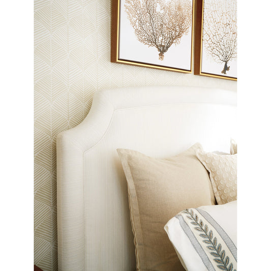 Avalon Upholstered Headboard by Lexington in white and fresh pearl. Made from unique in a transitional style.