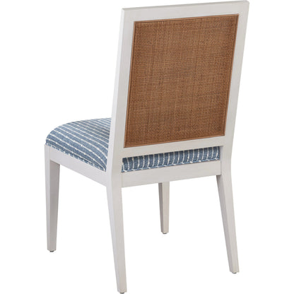 Smithcliff Pattern Woven Side Chair by Barclay Butera in white tides. Made from unique in a cottage & farmhouse style.