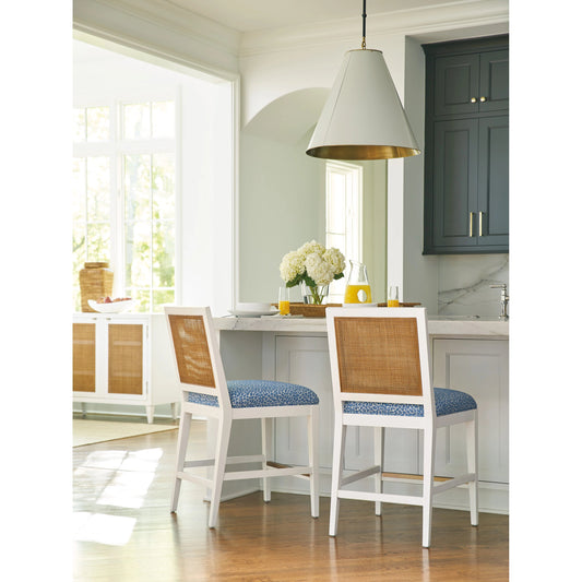 Cleo Counter Stool by Lexington in white tides, table rock. Made from unique in a cottage & farmhouse style.