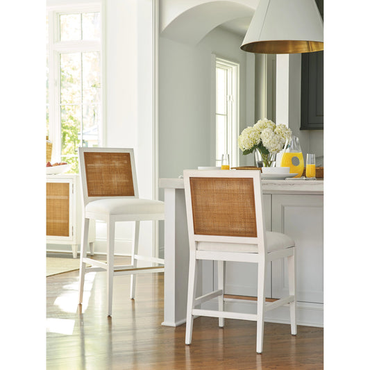 Cleo Counter Stool by Lexington in white tides, table rock. Made from unique in a cottage & farmhouse style.