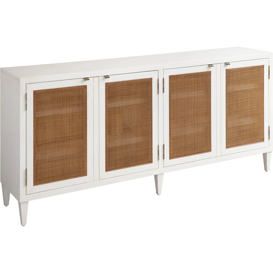 Bluebird Media Console by Lexington in white, brown and white tides, table rock. Made from unique in a cottage & farmhouse style.
