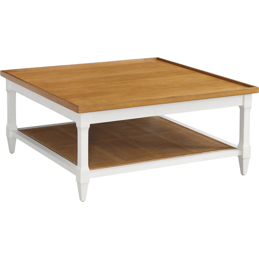 Temple Square Cocktail Table by Lexington in white tides, table rock. Made from unique in a cottage & farmhouse style.