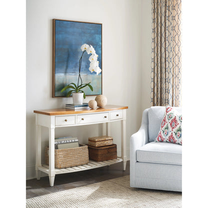 Temple Bowfront Console Table by Lexington in white tides. Made from unique in a cottage & farmhouse style.
