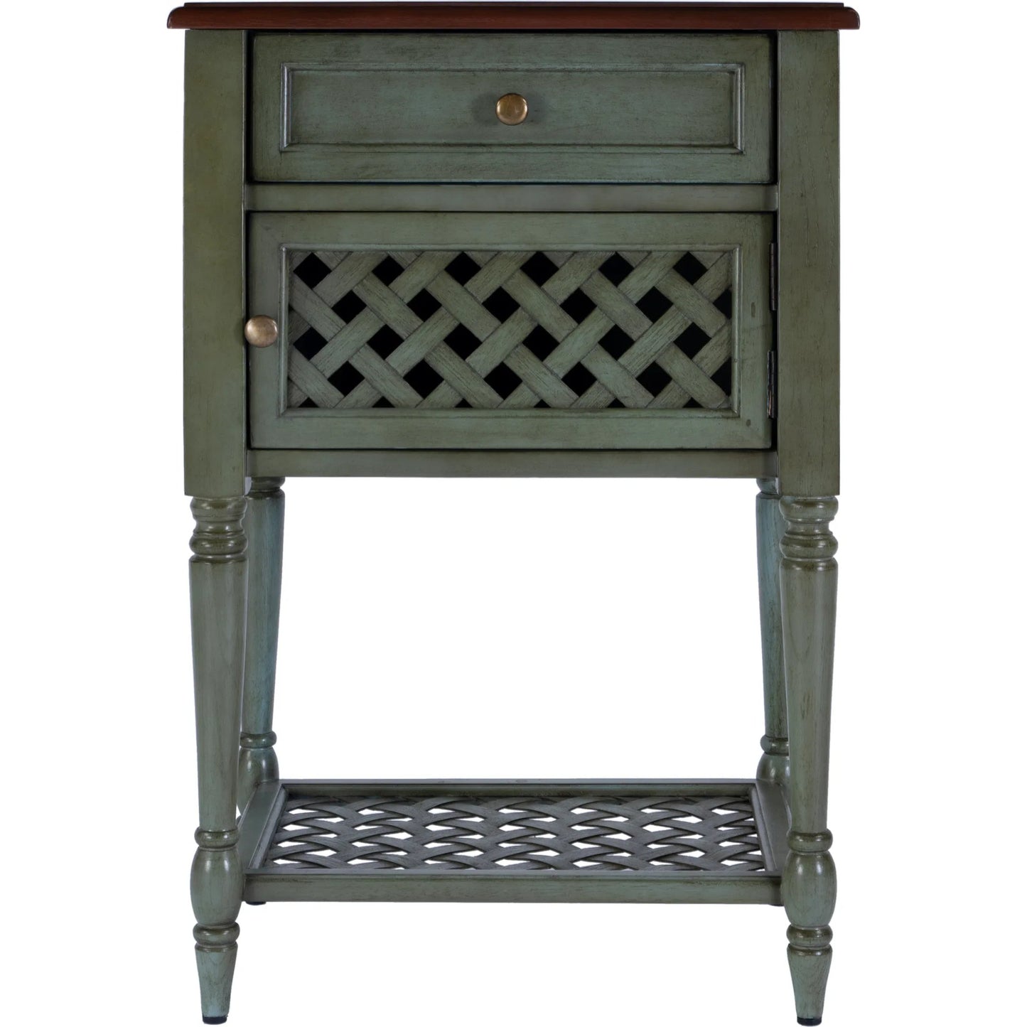 005 S-242753 | Additional Silo | Chadway End Table by Butler Specialty Company in multi-color and rustic blue. Made from mahogany wood solids, mdf, mahogany veneer in a cottage & farmhouse style.