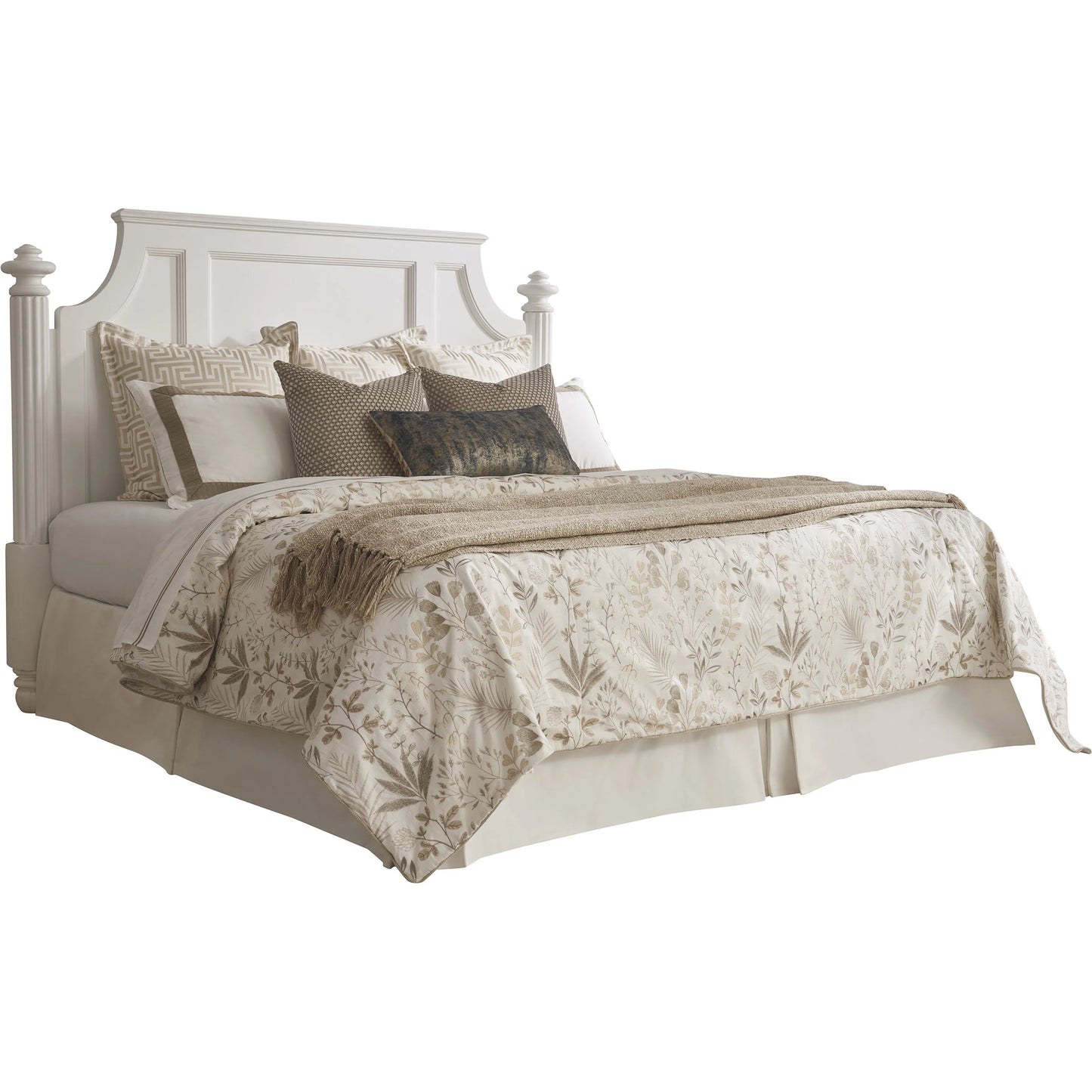 002 SI-2242506,SI-2242508 | Additional Silo | Santorini Headboard by Barclay Butera in polo mallet white. Made from unique in a traditional style.