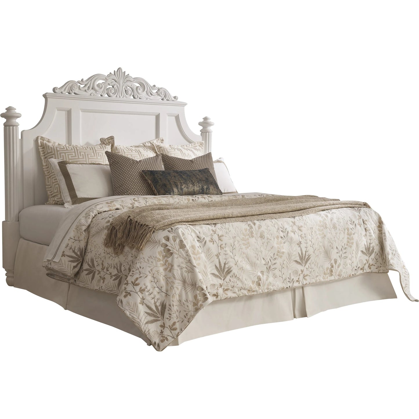 001 SI-2242506,SI-2242508 | Primary Silo | Santorini Headboard by Barclay Butera in polo mallet white. Made from unique in a traditional style.