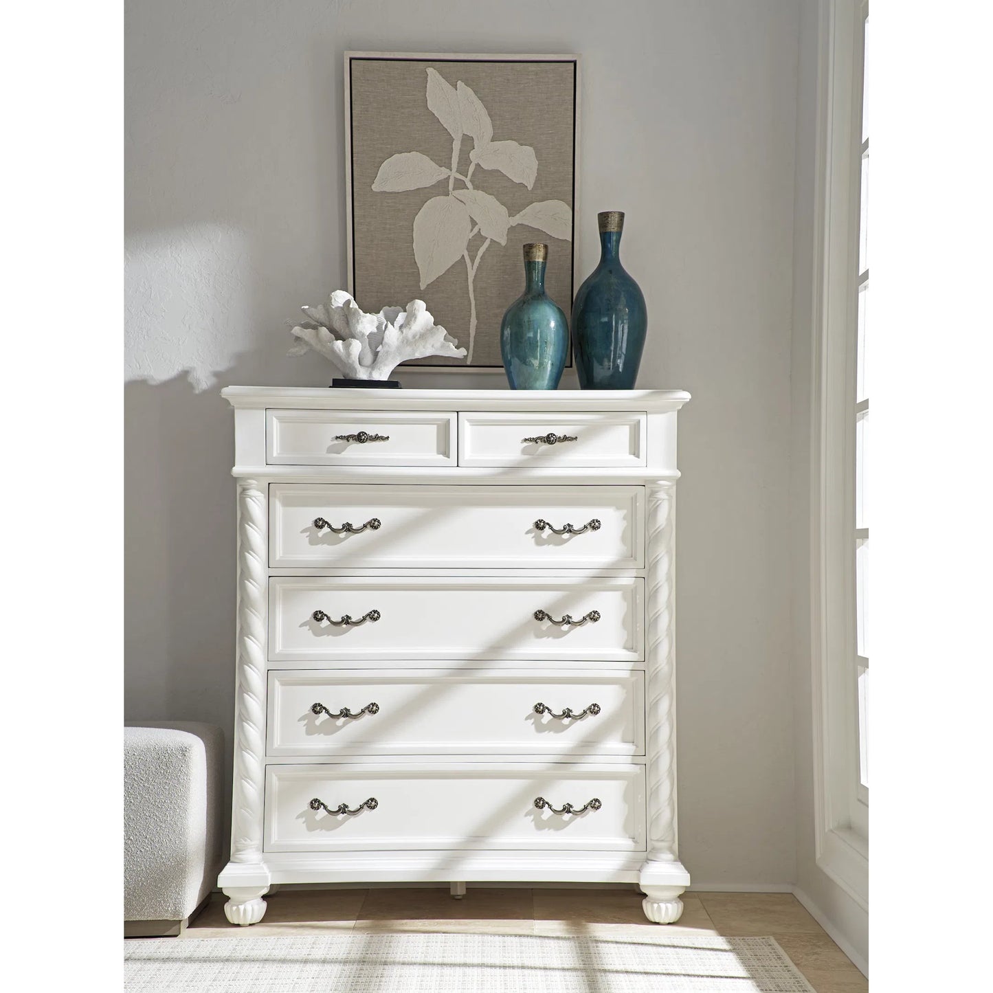 002 SI-2242513 | Additional Silo | Palma Chest by Barclay Butera in polo mallet white. Made from unique in a unique style.