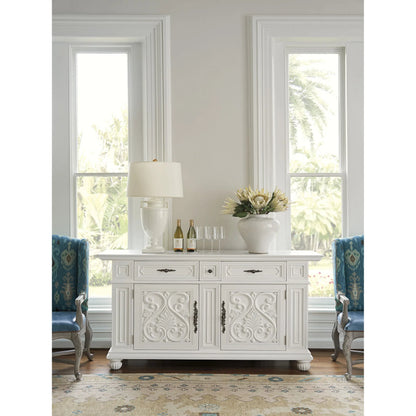 Amalfi Buffet by Barclay Butera in polo mallet white. Made from unique in a traditional style.
