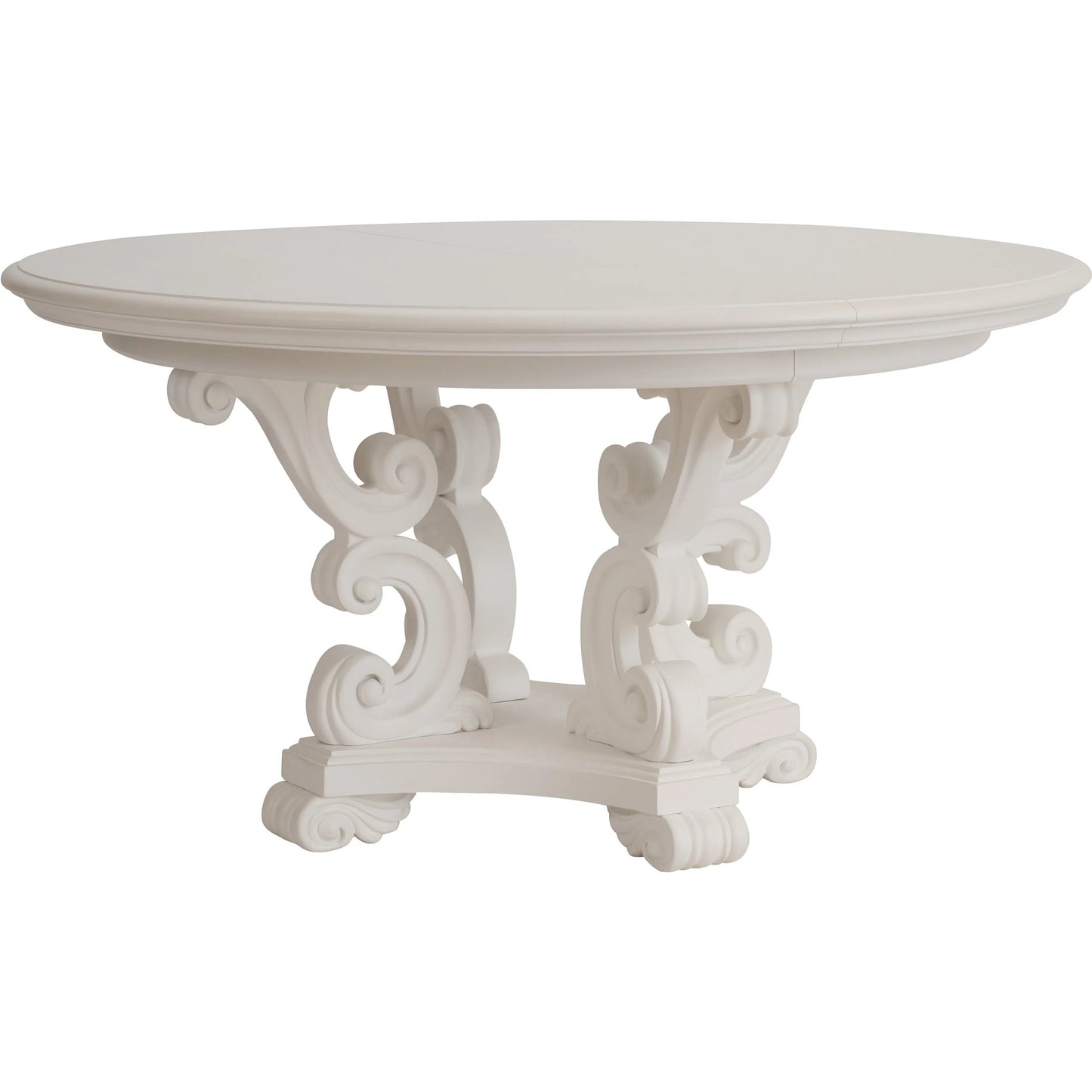001 SI-2242519 | Primary Silo | Modena Round Dining Table by Barclay Butera in polo mallet white. Made from unique in a traditional style.