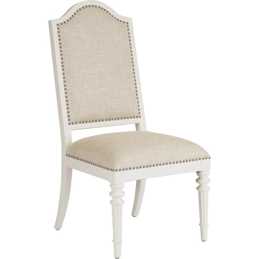 Corsica Upholstered Side Chair by Lexington in polo mallet white. Made from unique in a unique style.