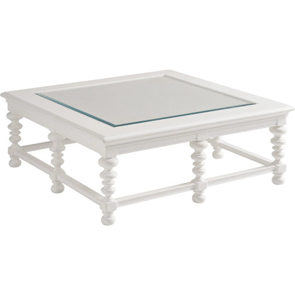 Cyprus Square Cocktail Table by Barclay Butera in polo mallet white. Made from unique in a unique style.