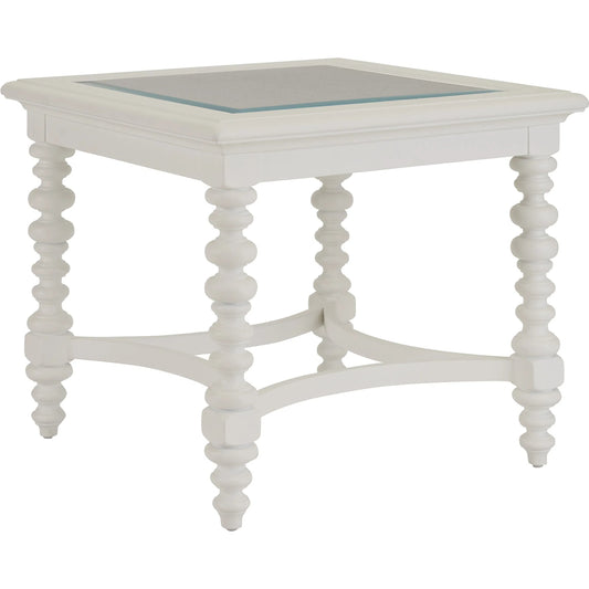 Cyprus Square End Table by Lexington in polo mallet white. Made from unique in a unique style.