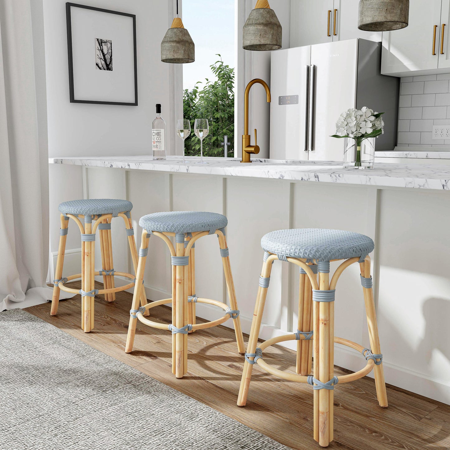 093 SR-910346 | Lifestyle | Tobias Round Counter Stool by Butler Specialty Company. Made from unique in a coastal style.