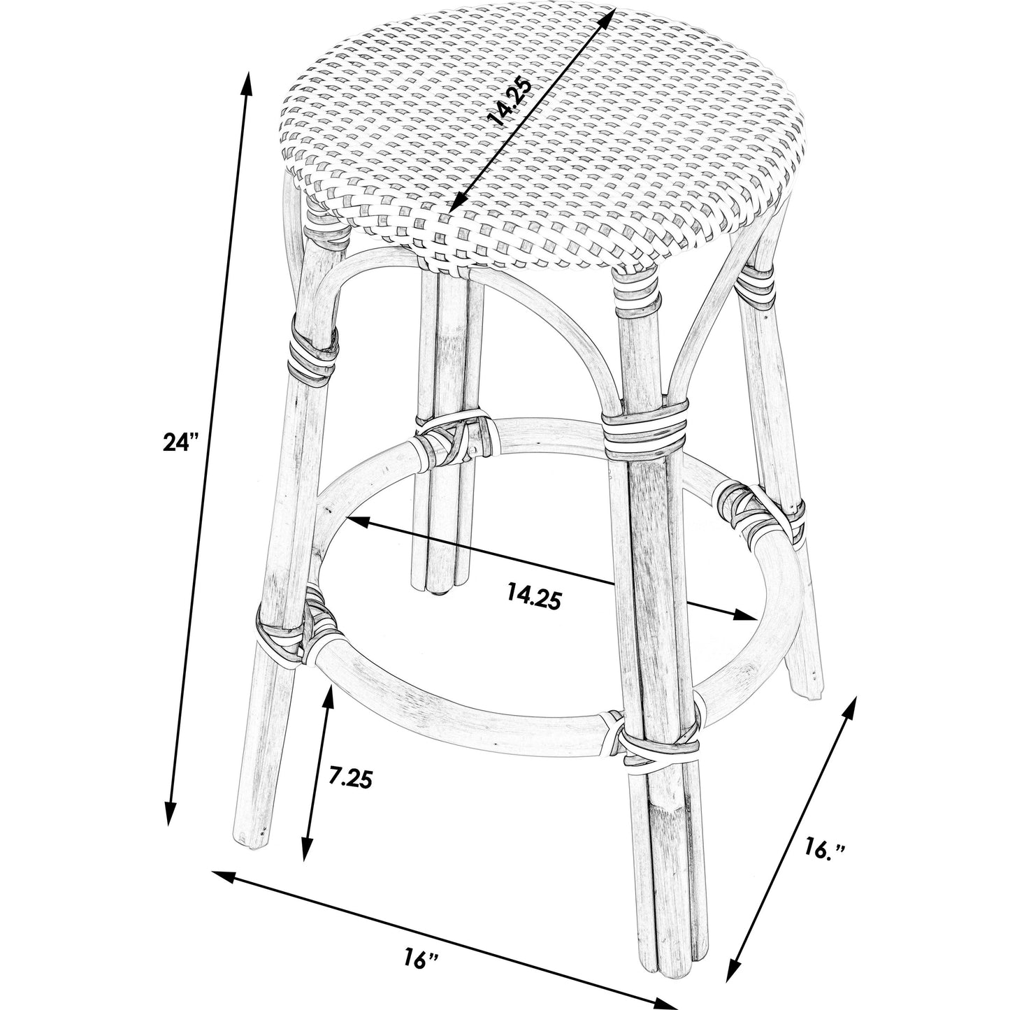 057 SR-910346 | Additional Silo | Tobias Round Counter Stool by Butler Specialty Company. Made from unique in a coastal style.