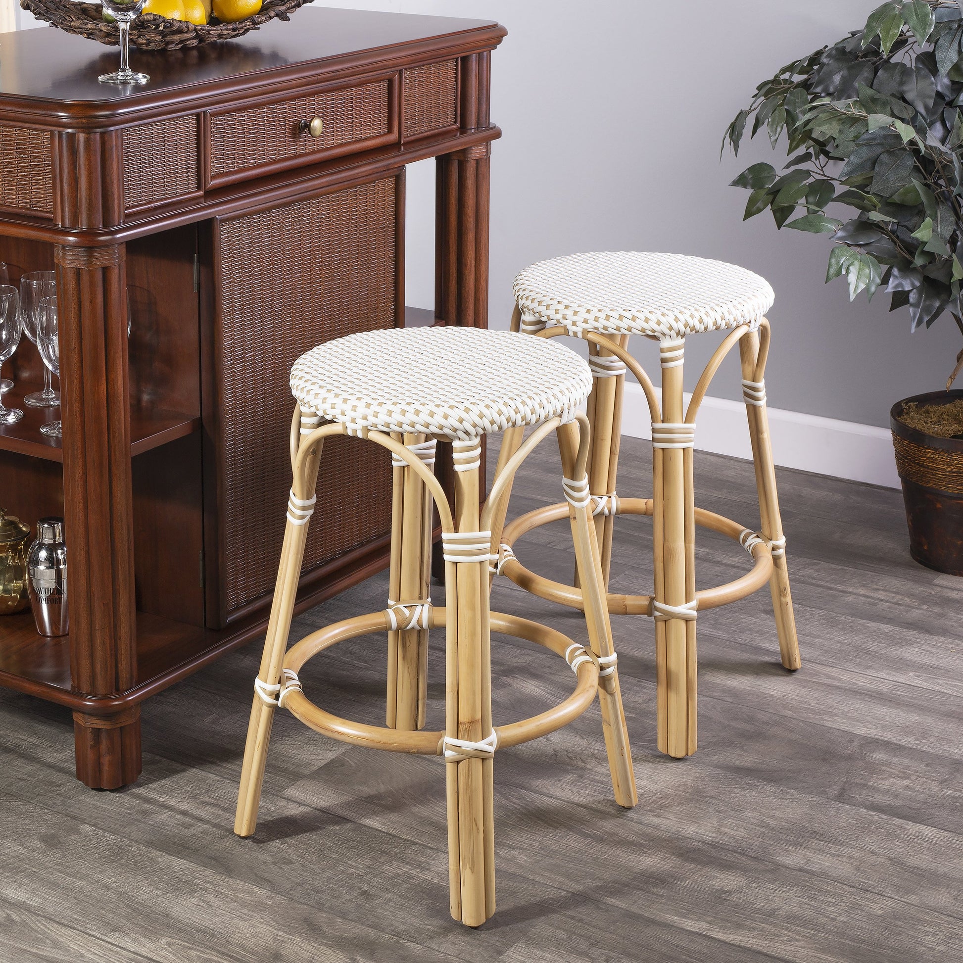 Tobias Round Counter Stool by Butler Specialty Company. Made from unique in a coastal style.