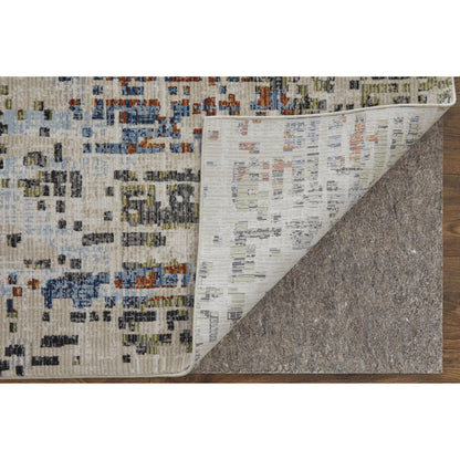 Sonora Rug - SNR39NVF by Feizy in ivory, green, blue. Made from polypropylene, polyester, viscose in a unique style.