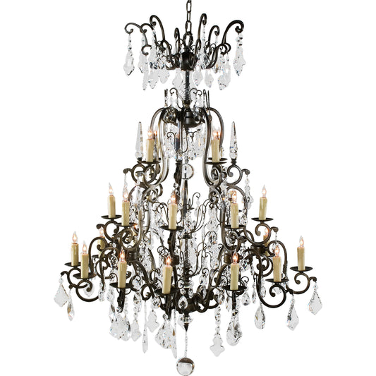 Esmerado Chandelier by Wildwood in brown. Made from crystal, glass in a traditional style.