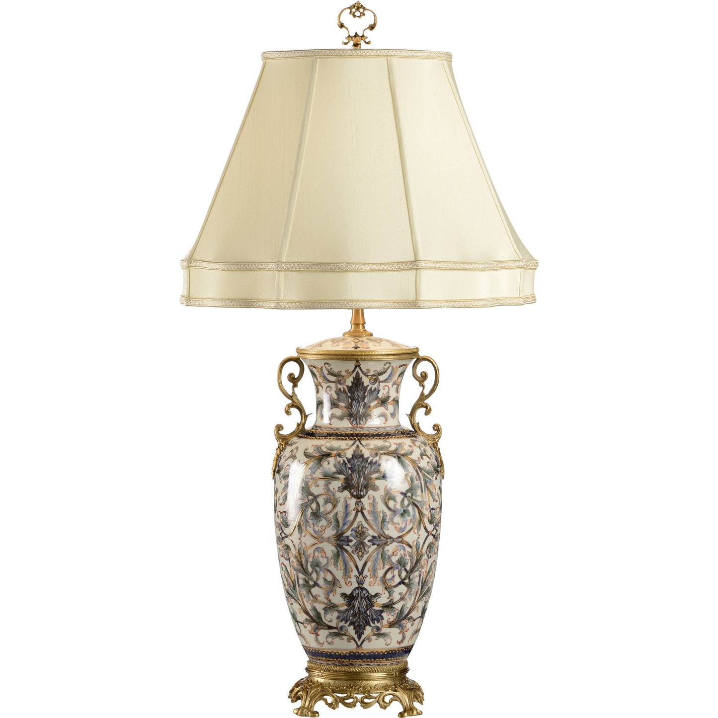 001 SR-386397 | Primary Silo | Shoji Lamp by Wildwood in hand painted, antique patina. Made from ceramic, porcelain in a traditional style.