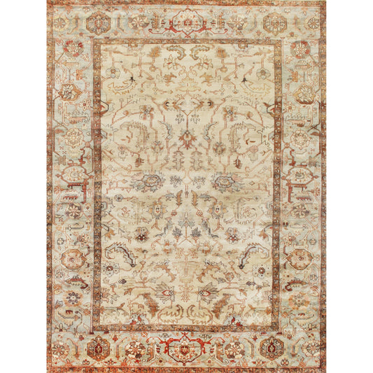 Antique Weave Serapi 9391 Rug by Exquisite Rugs in ivory, light blue. Made from new zealand wool in a unique style.
