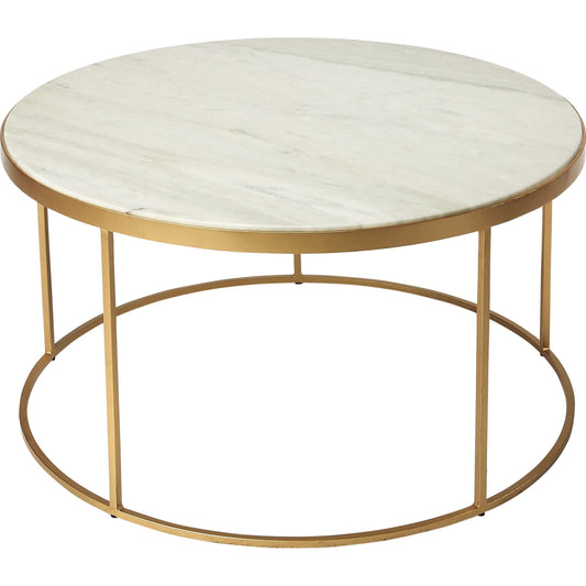 Triton Coffee Table by Butler Specialty Company in multi-color and white marble. Made from iron, marble in a modern style.
