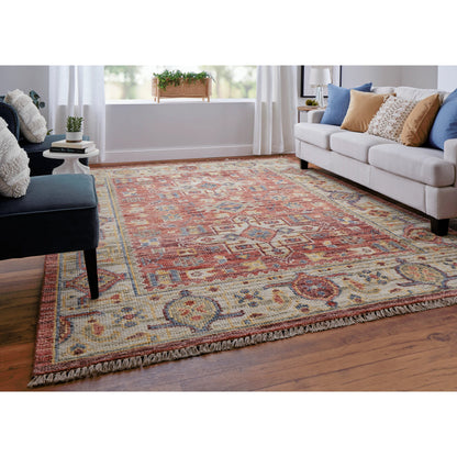 Fillmore Transitional Rug - FIL69CKF by Feizy in red, ivory, gold. Made from wool in a unique style.