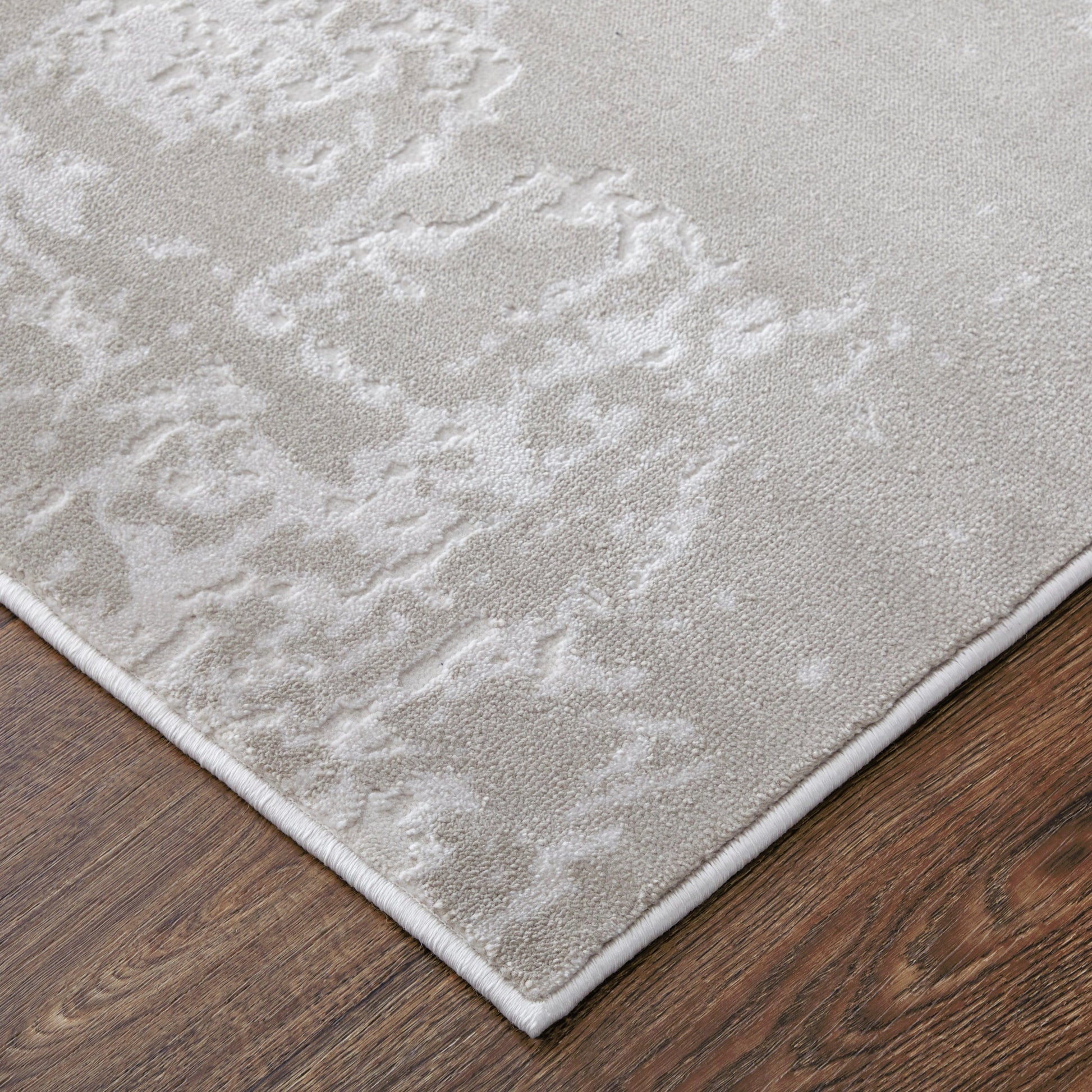 Prasad Rug - 67039NAF by Feizy in ivory, taupe, silver. Made from polypropylene, polyester in a unique style.