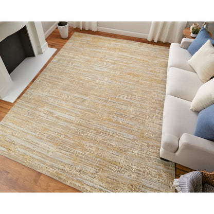 Eastfield Rug - EAS69FQF by Feizy in yellow, ivory, gold. Made from viscose, wool in a unique style.
