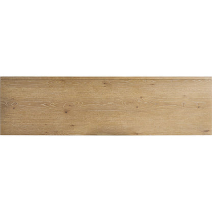 Hillcrest Triple Dresser by Barclay Butera in tan. Made from white oak in a unique style.