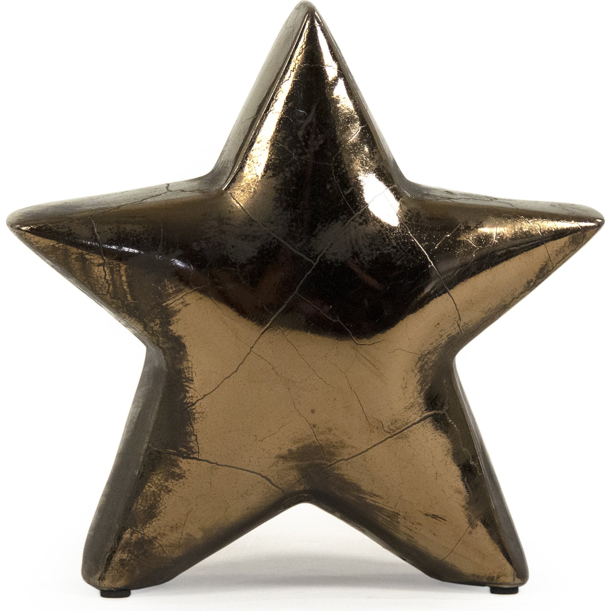 Distressed Bronze Star by Zentique in distressed metallic bronze and stoneware. Made from stoneware in a modern style.
