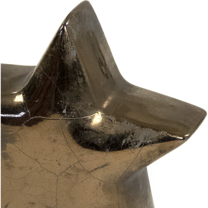 Distressed Bronze Star by Zentique in distressed metallic bronze and stoneware. Made from stoneware in a modern style.