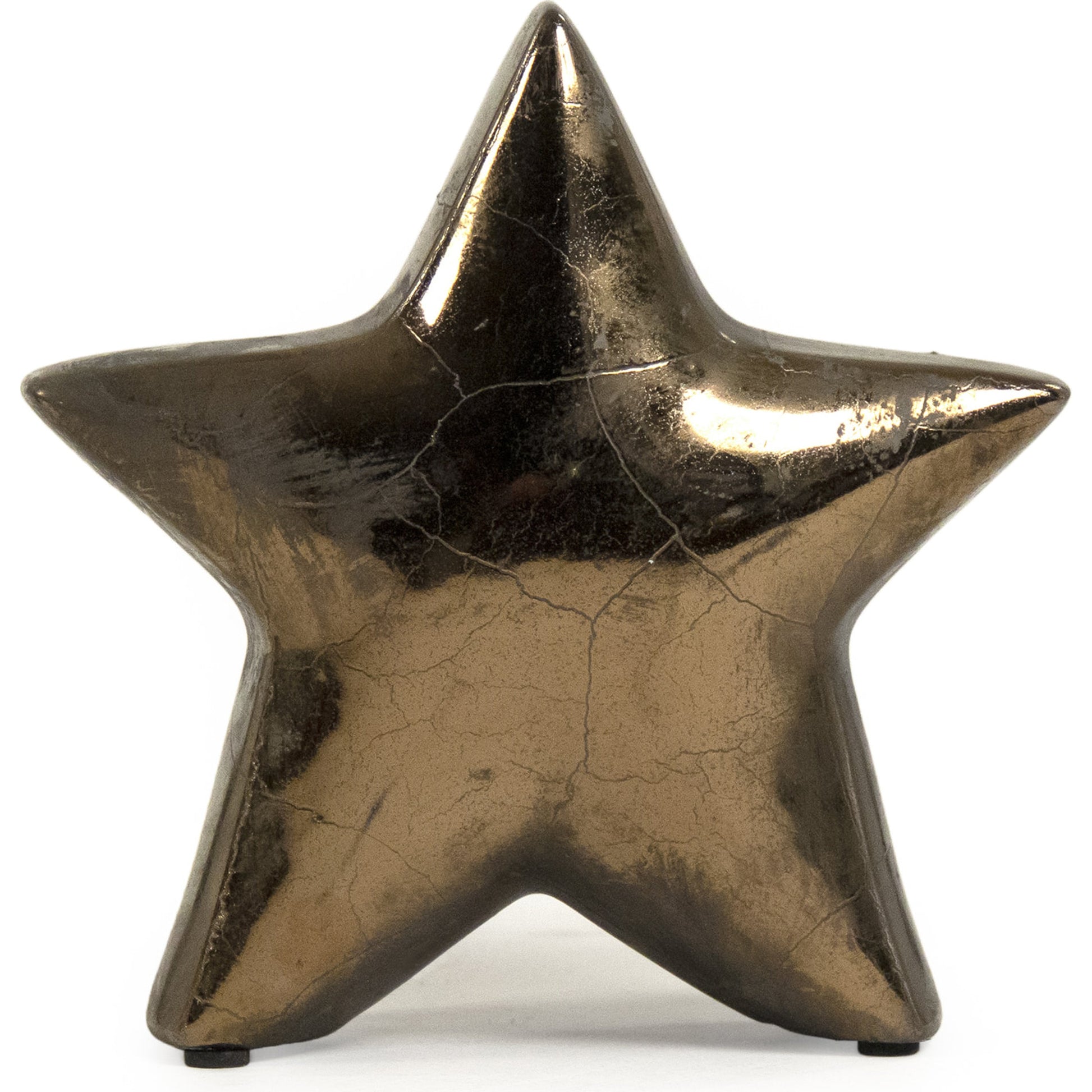 Distressed Bronze Star by Zentique in distressed metallic bronze and stoneware. Made from stoneware in a modern style.