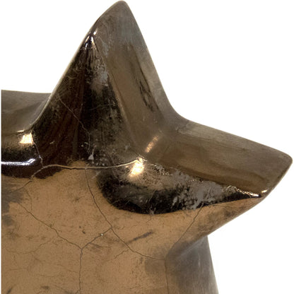 Distressed Bronze Star by Zentique in distressed metallic bronze and stoneware. Made from stoneware in a modern style.