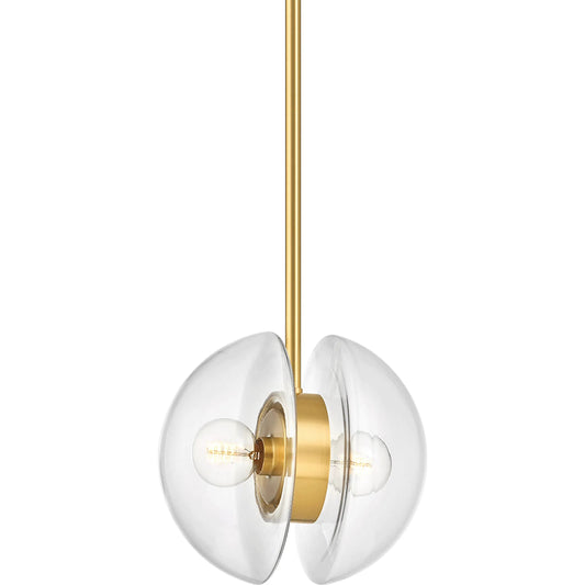 Kert 2 Light Pendant by Hudson Valley. Made from steel in a modern style.